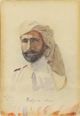 Кустодиев Борис Михайлович. Габуния. Портрет военного